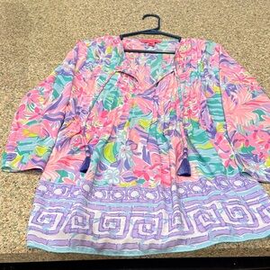Lilly Pulitzer Pastel Floral Blouse